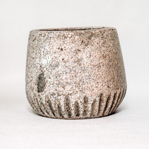 Grijze bloempot craquelé