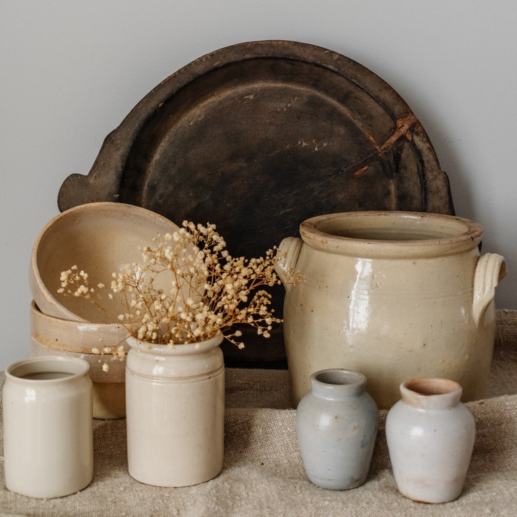 Collectie van landelijke woonaccessoires 2 antiek-vintage