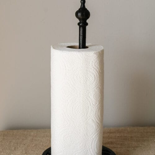 Keukenrolhouder gietijzer 2 Landelijke keukenrolhouder gietijzer