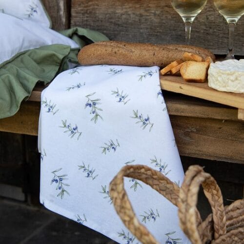 Katoenen theedoek olijven