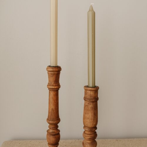 Houten kandelaars