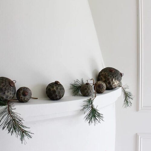 Antieke glazen kerstbal