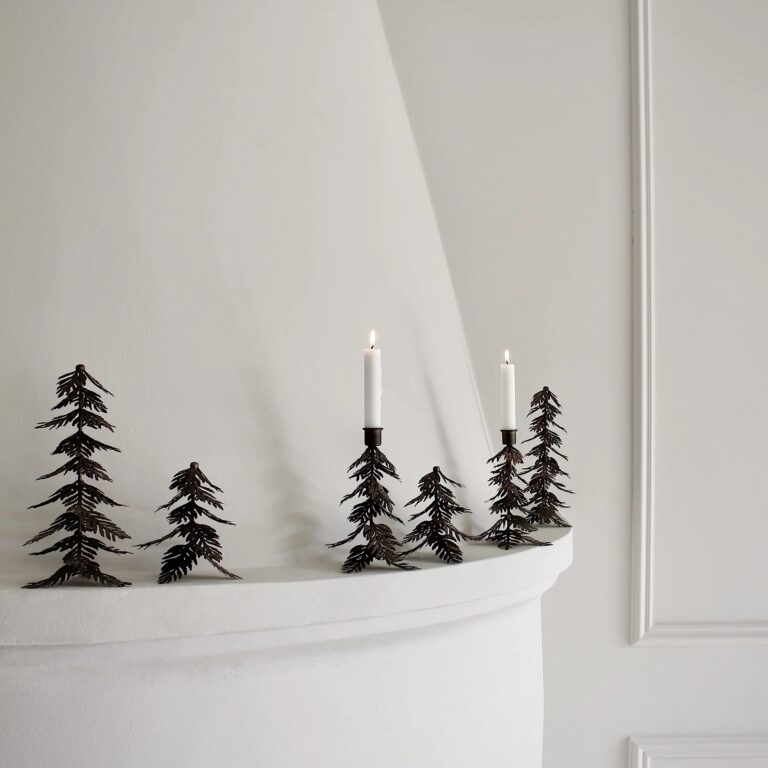 Een Vintage Kerst: Ideeën voor  een Landelijke & Sobere Kerstdecoratie 5 Kerstboom kandelaar