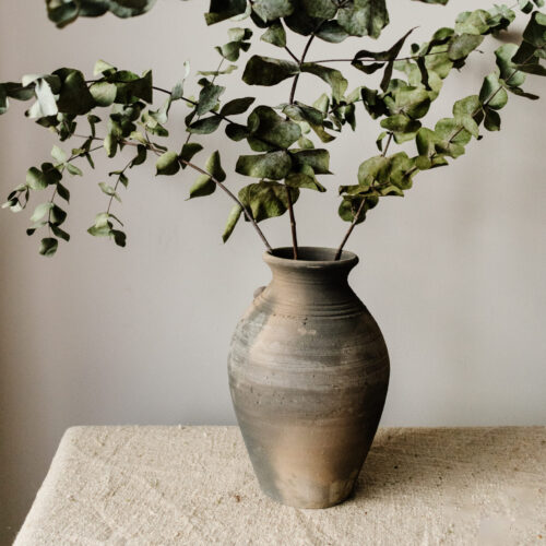 Matzwarte Keramische Vaas 6 Zwarte matte vaas