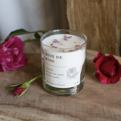 Natuurlijke geurkaars rozen