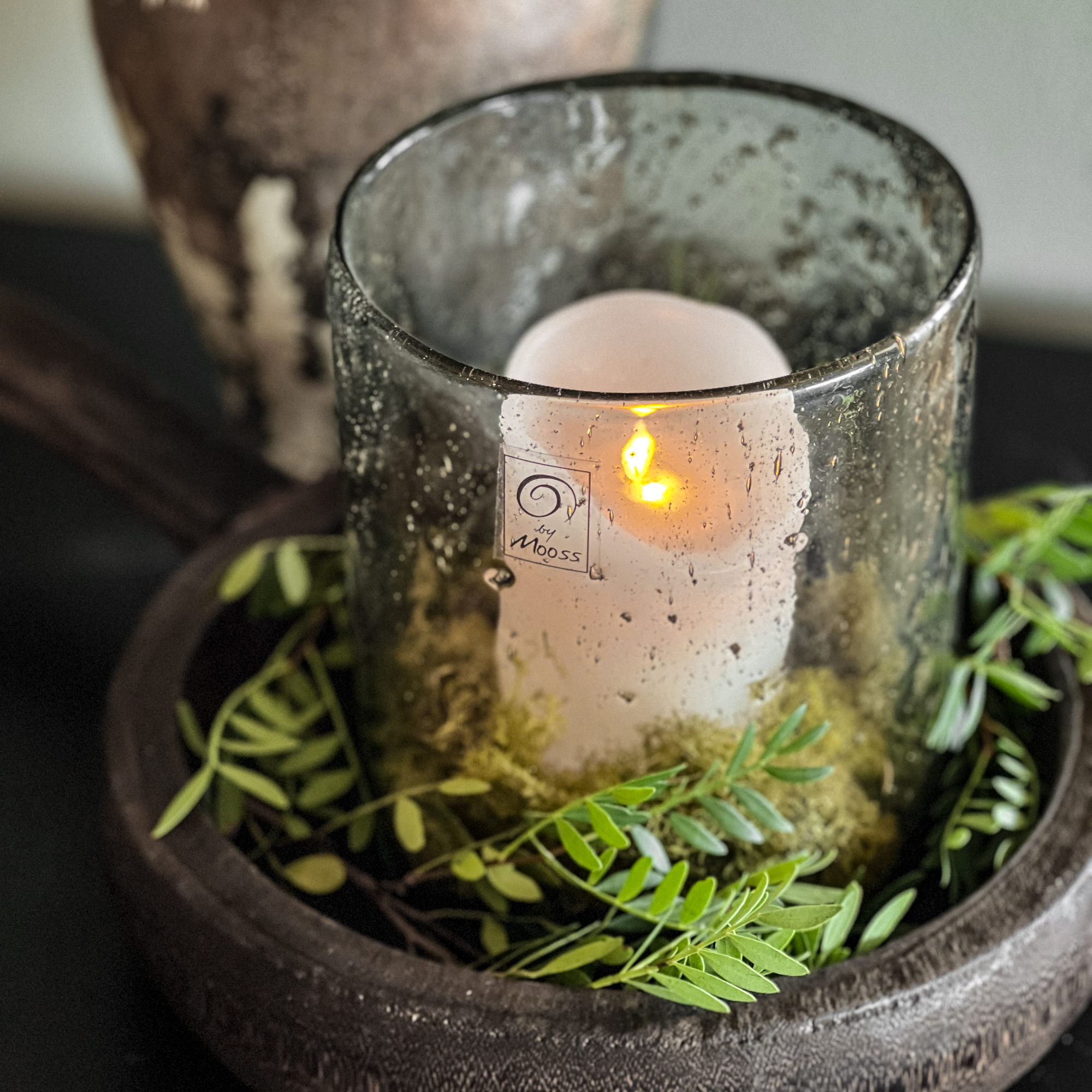 Collectie van landelijke woonaccessoires 4 kaarsen-kaarsenhouders