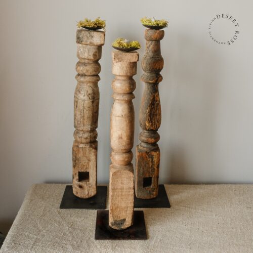 Baluster kandelaar metalen voet