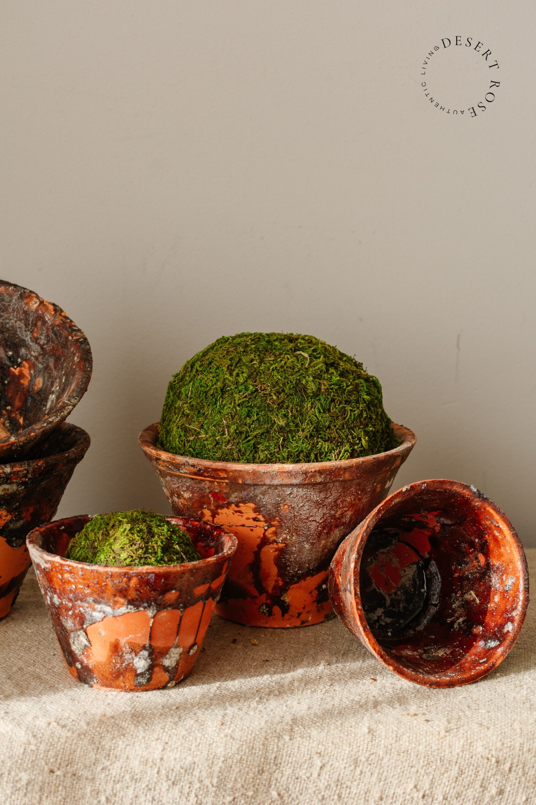 Brocante Franse terracotta harspotten Brocante Franse terracotta harspotten