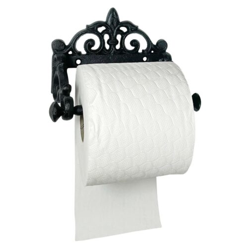 Toiletrolhouder gietijzer 4 Gietijzeren wc rol houder landelijk
