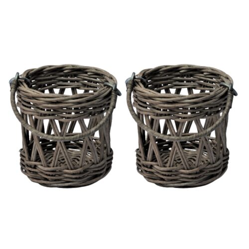 Rieten theelichthouders