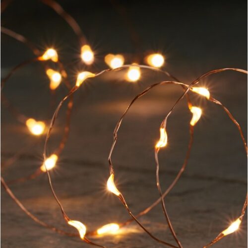 Draadverlichting koper lichtsnoer 100 leds - warm wit 4 Anna Collection Draadverlichting lichtsnoer - 100 leds - koper - warm wit licht - 500 cm