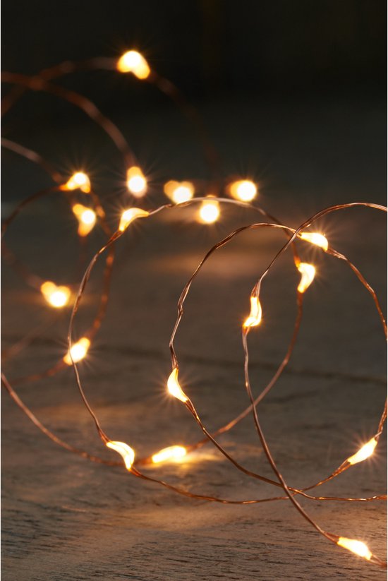 Anna Collection Draadverlichting lichtsnoer - 100 leds - koper - warm wit licht - 500 cm Anna Collection Draadverlichting lichtsnoer - 100 leds - koper - warm wit licht - 500 cm