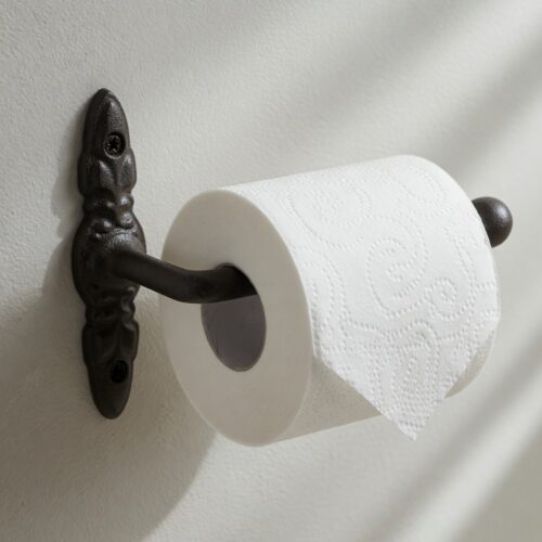 Toiletrolhouder gietijzer zwart