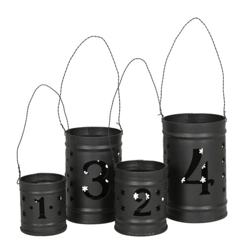 Kleine Advent Lantaarns metaal 4 stuks 4