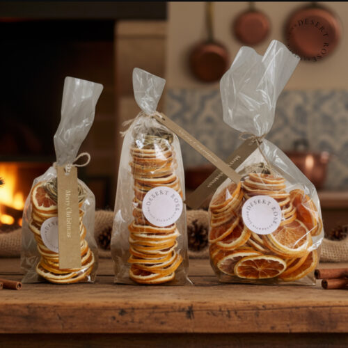 DIY slinger van gedroogde sinaasappelschijfjes