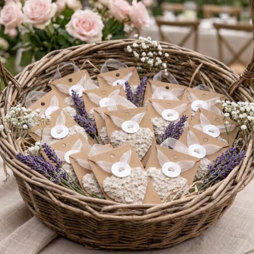 Hart hanger bruiloft cadeau gasten