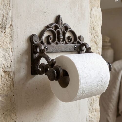Toiletrolhouder gietijzer bruin